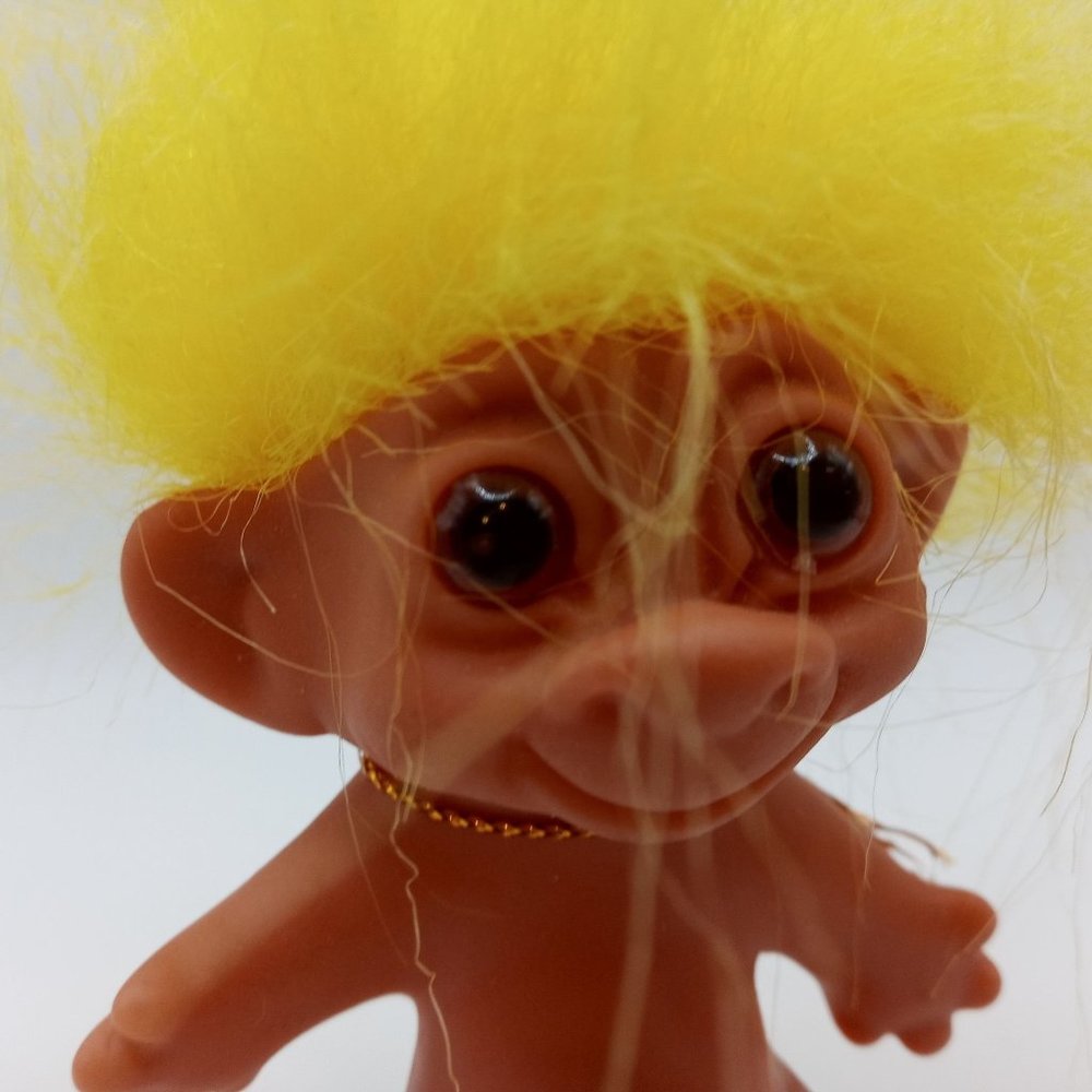 Vintage Troll Doll Uneeda Yellow Hair Collectible AS IS Toy Figurine Figure - Picture 8 of 15